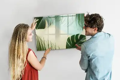 Schreib-Magnettafel im Design Monstera-Blätter