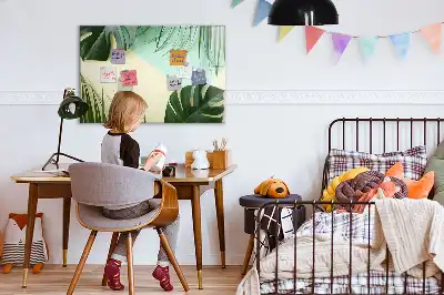 Schreib-Magnettafel im Design Monstera-Blätter