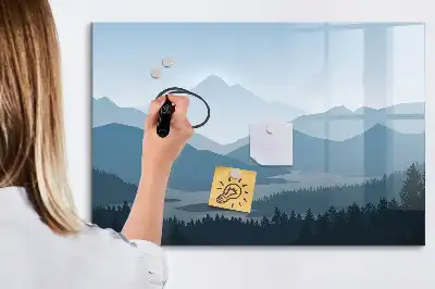 Schreib-Magnettafel Motiv Berglandschaft