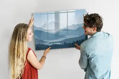 Schreib-Magnettafel Motiv Berglandschaft