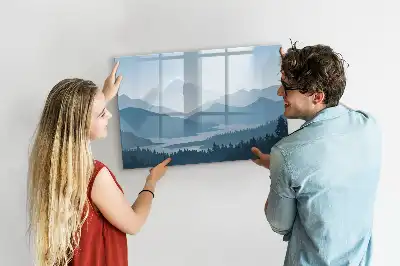 Schreib-Magnettafel Motiv Berglandschaft