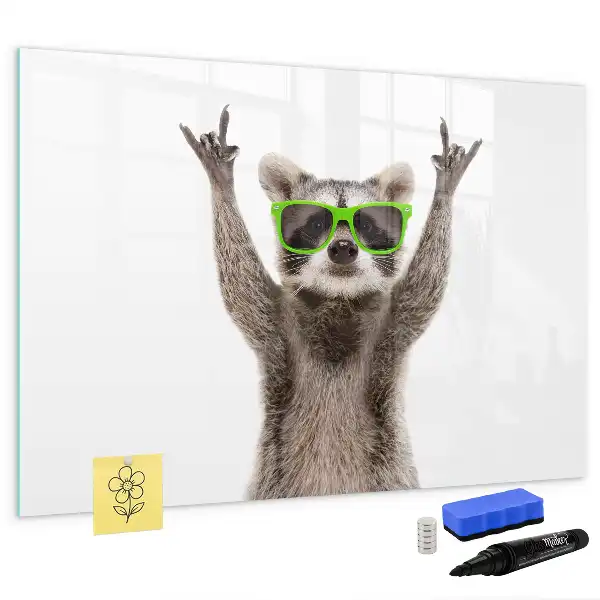 Schreib-Magnettafel mit Motiv Sukkulenten mit Brille