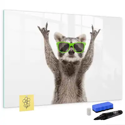Schreib-Magnettafel mit Motiv Sukkulenten mit Brille