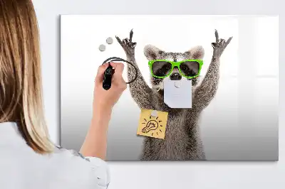 Schreib-Magnettafel mit Motiv Sukkulenten mit Brille