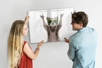 Schreib-Magnettafel mit Motiv Sukkulenten mit Brille