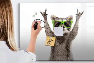 Schreib-Magnettafel mit Motiv Sukkulenten mit Brille