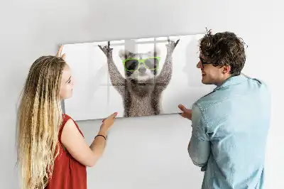 Schreib-Magnettafel mit Motiv Sukkulenten mit Brille