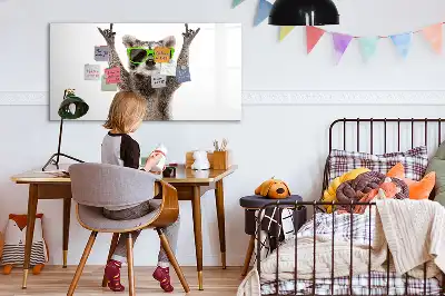 Schreib-Magnettafel mit Motiv Sukkulenten mit Brille