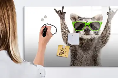 Schreib-Magnettafel mit Motiv Sukkulenten mit Brille