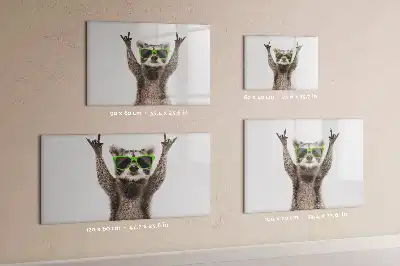 Schreib-Magnettafel mit Motiv Sukkulenten mit Brille