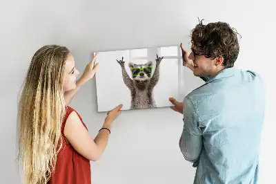 Schreib-Magnettafel mit Motiv Sukkulenten mit Brille