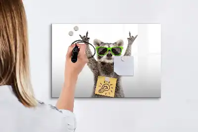 Schreib-Magnettafel mit Motiv Sukkulenten mit Brille