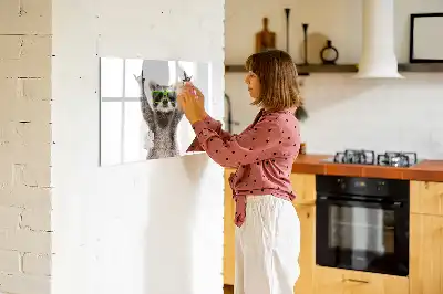 Schreib-Magnettafel mit Motiv Sukkulenten mit Brille