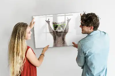 Schreib-Magnettafel mit Motiv Sukkulenten mit Brille