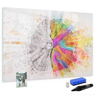 Schreib-Magnettafel Gehirn-Abstraktion