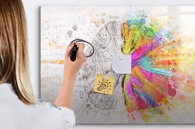 Schreib-Magnettafel Gehirn-Abstraktion