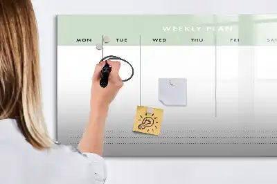 Wochenplaner beschreibbare Magnettafel