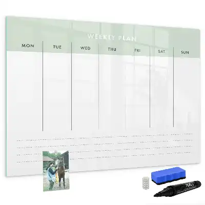 Wochenplaner beschreibbare Magnettafel