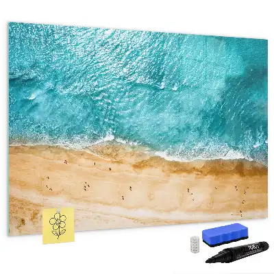 Schreib-Magnettafel Motiv Menschen am Strand
