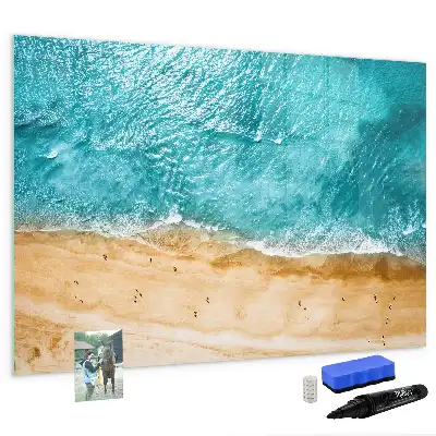 Schreib-Magnettafel Motiv Menschen am Strand