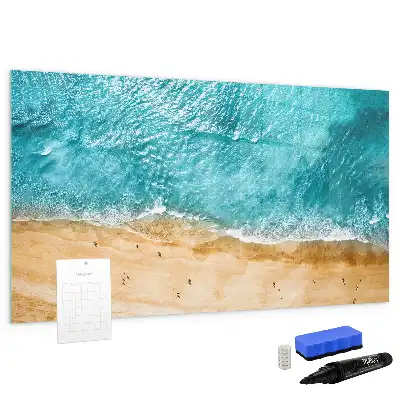 Schreib-Magnettafel Motiv Menschen am Strand