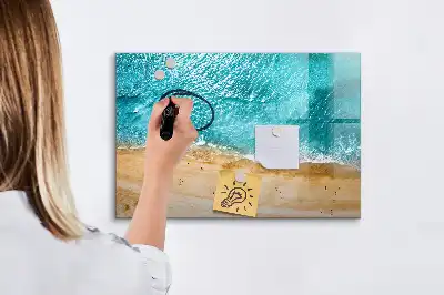 Schreib-Magnettafel Motiv Menschen am Strand