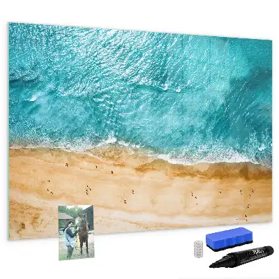 Schreib-Magnettafel Motiv Menschen am Strand