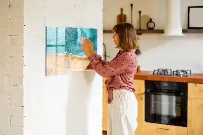 Schreib-Magnettafel Motiv Menschen am Strand