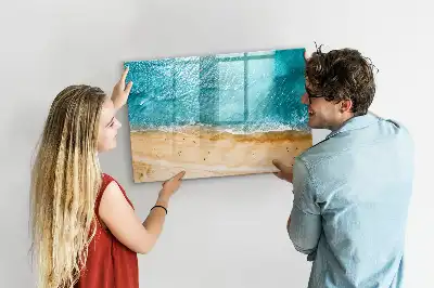 Schreib-Magnettafel Motiv Menschen am Strand