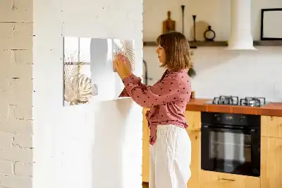 Beschreibbare Magnettafel mit Motiv Exotische Blätter