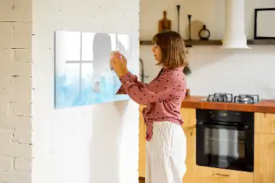 Beschreibbare Magnettafel Farbflecken-Design