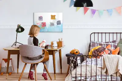 Beschreibbare Magnettafel Farbflecken-Design