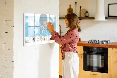 Kontinentkarten als beschreibbare Magnettafel