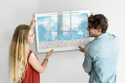 Kontinentkarten als beschreibbare Magnettafel