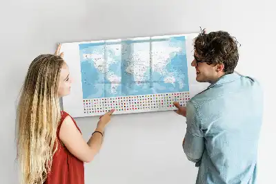 Kontinentkarten als beschreibbare Magnettafel