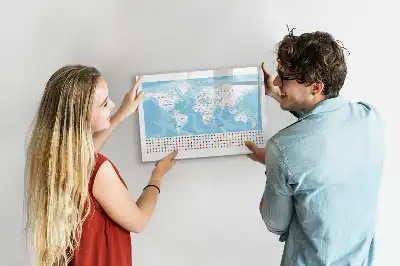 Kontinentkarten als beschreibbare Magnettafel
