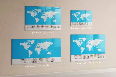 Beschreibbare Magnettafel mit Staatskonturen