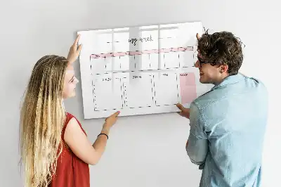 Magnetischer Wochenplaner beschreibbare Tafel