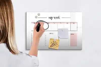 Magnetischer Wochenplaner beschreibbare Tafel
