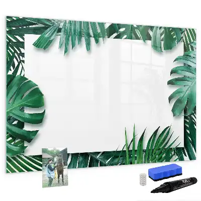 Magnettafel mit Motiv Exotische Blätter