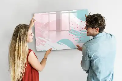 Schreib-Magnettafel Motiv Pastell-Abstraktion