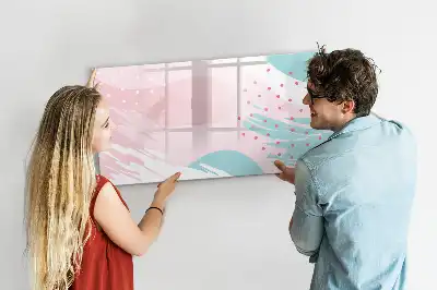 Schreib-Magnettafel Motiv Pastell-Abstraktion