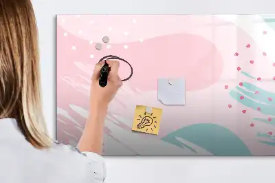 Schreib-Magnettafel Motiv Pastell-Abstraktion