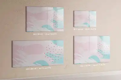Schreib-Magnettafel Motiv Pastell-Abstraktion
