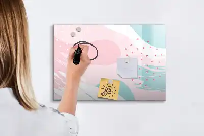 Schreib-Magnettafel Motiv Pastell-Abstraktion