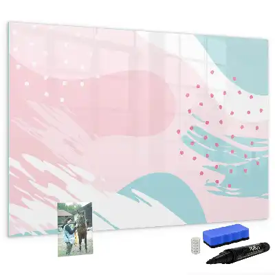 Schreib-Magnettafel Motiv Pastell-Abstraktion