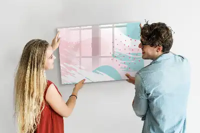 Schreib-Magnettafel Motiv Pastell-Abstraktion