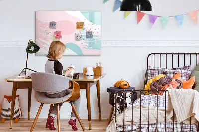 Schreib-Magnettafel Motiv Pastell-Abstraktion