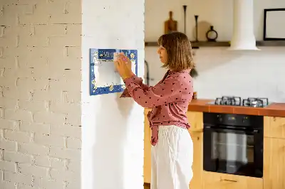 Magnetische Schreibtafel mit kosmischem Wochenplaner-Design