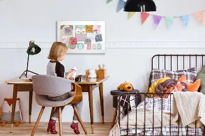 Schreib-Magnettafel mit Motiv Fröhliche Tiere
